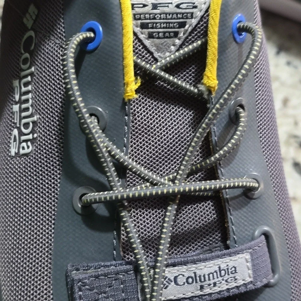Columbia PFG Dorado CVO Blood N Guts Fishing Shoes Grey Steel Electron Yellow 14